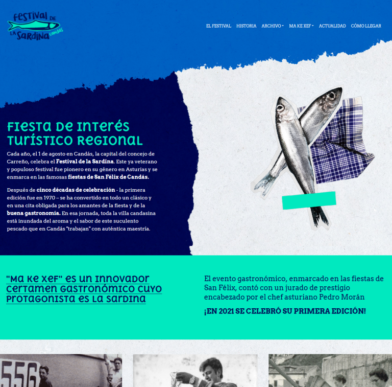 Nueva web del festival de la sardina de Candás