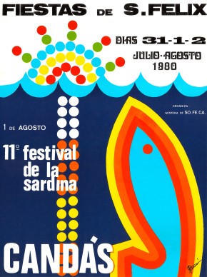 cartel del festival de la sardina de 1980