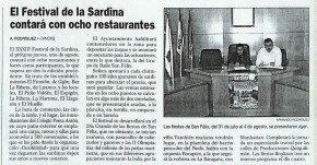 2002 el festival de la sardina contará con ocho restaurantes