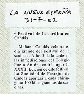 2002 festival de la sardina de Candás