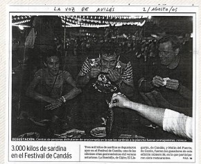 2005. 3.000 Kilos de sardina en el festival