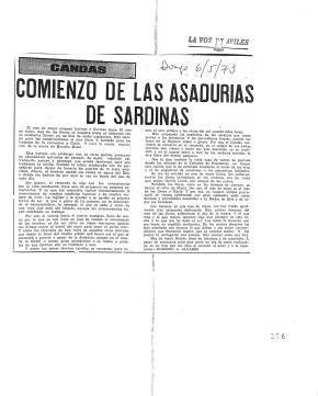 1973 Comienzo de las asaduras de sardinas