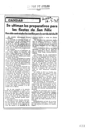 1978 Últimos preparativos de las fiestas de San Félix