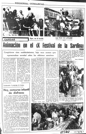 1979 Animación en el X  Festival de la sardina de Candás