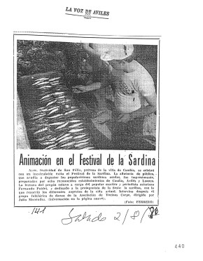 1980 Animación ene l festival de la sardina