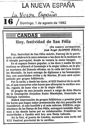 1982  hoy festividad de  San Félix