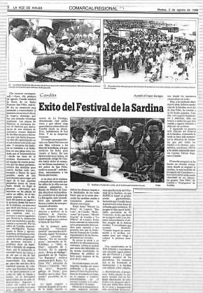 1988 Éxito del  festival de la sardina