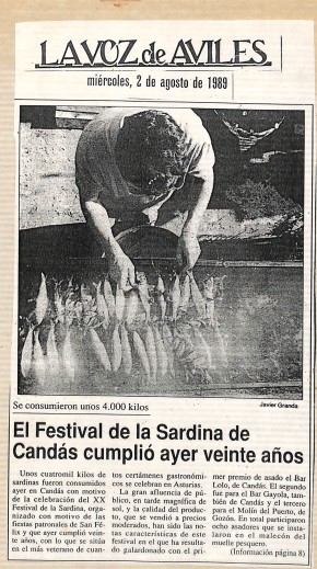 1989 El festival de la sardina cumplió ayer 20 años