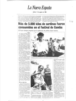 1990 más de 5.000 kilos fueron consumidos en el festival de Candás