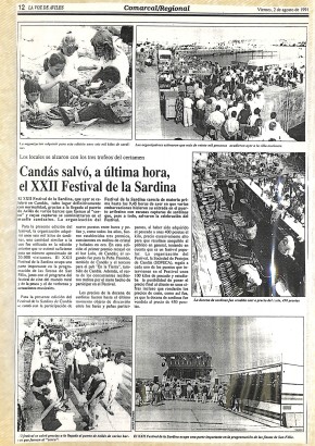 1991 Candás salvo a última hora el festival de la sardina