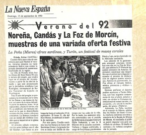 1992 Candás Noreña y lo Foz de Morcín muestras de una variada oferta festiva