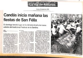 1993 Candás inicia mañana las fiestas de san Félix