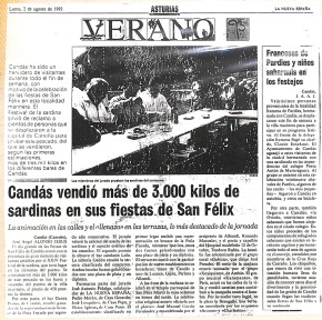1993 Candás vendió mas de 3000 kilos en las fiestas de san Félix