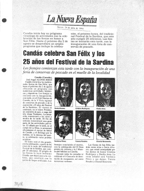 1994 Candás celebra san Félix  y las bodas de plata del festival de la sardina