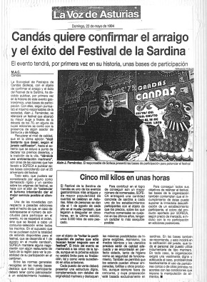1994 Candás quiere confirmar el arraigo y el éxito del festival de la sardina