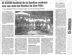 1997 el 28 festival de la sardina centrará una vez más las celebraciones de san Félix